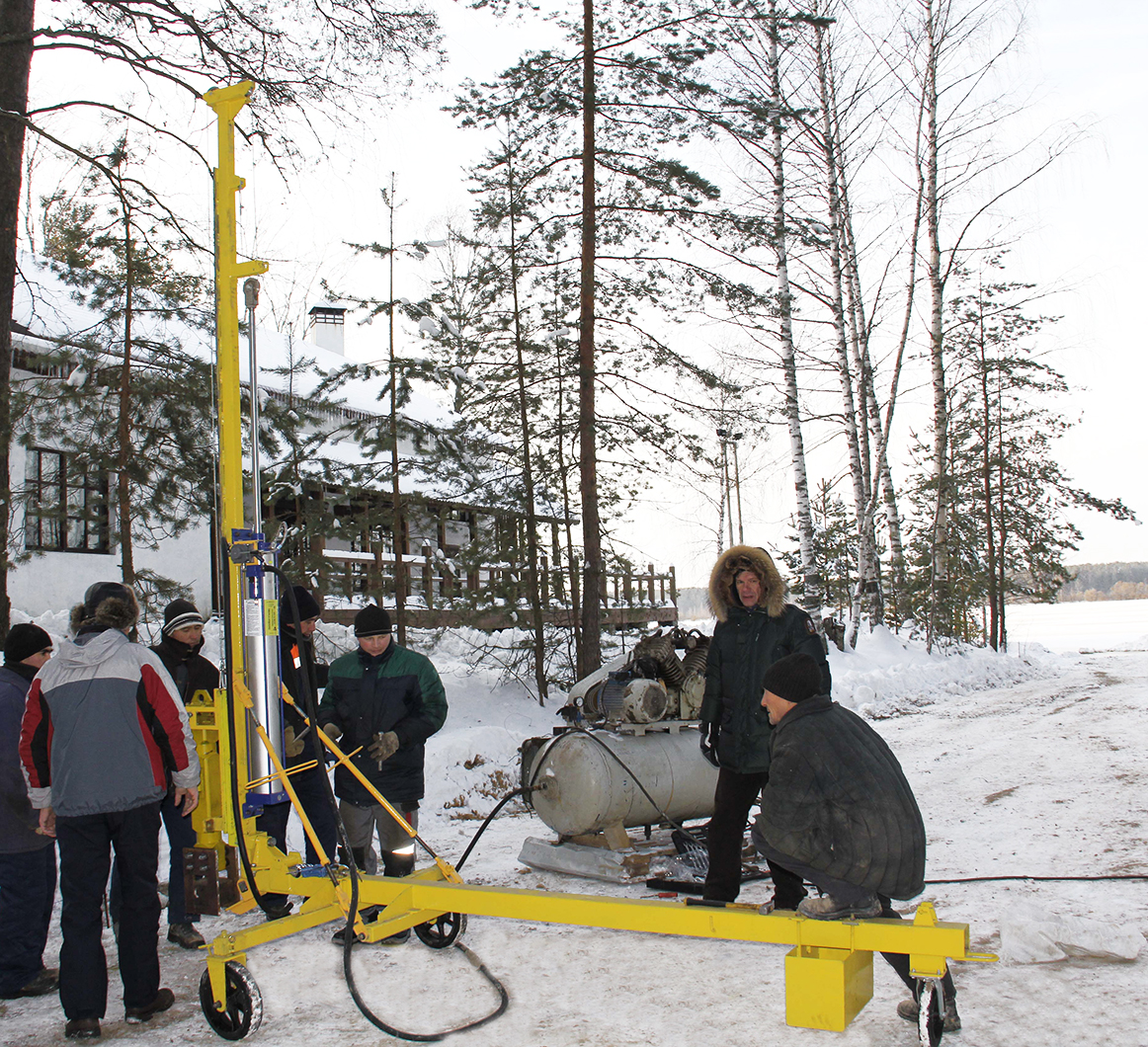 забивка стоек копром ППМ 5-100