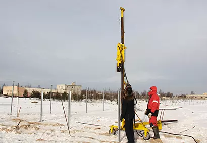 Копер ППМ 5-150 - установка опор солнечных батарей