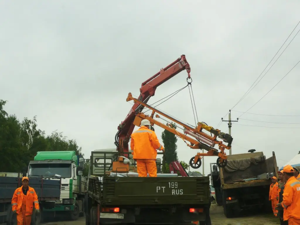 Копровая установка ППМ 3.5 - разгрузка